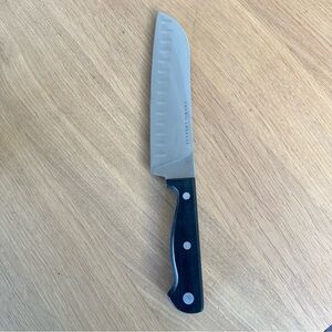 EMERIL LAGASSE 7” Santoku Knife Blade Stainless Steel Forged Black Rivet Handle